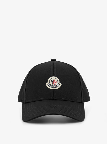 Moncler Cotton Baseball Hat Uni Nero