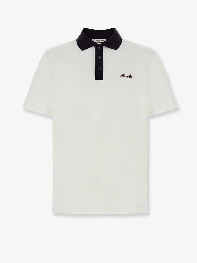 Moncler Cotton Polo Shirt Avorio