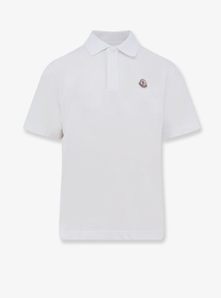 Moncler Cotton Polo Shirt Bianco