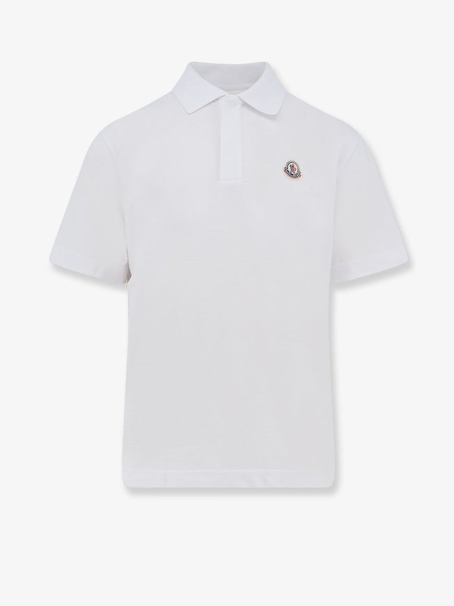 Moncler Cotton Polo Shirt Bianco