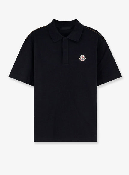 Moncler Cotton Polo Shirt Nero