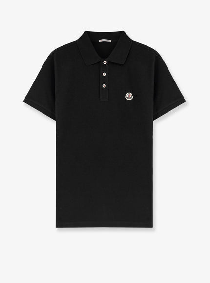Moncler Cotton Polo Shirt Nero