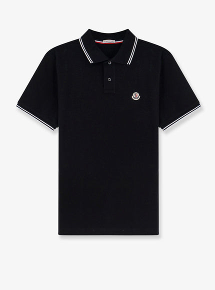 Moncler Cotton Polo Shirt Nero
