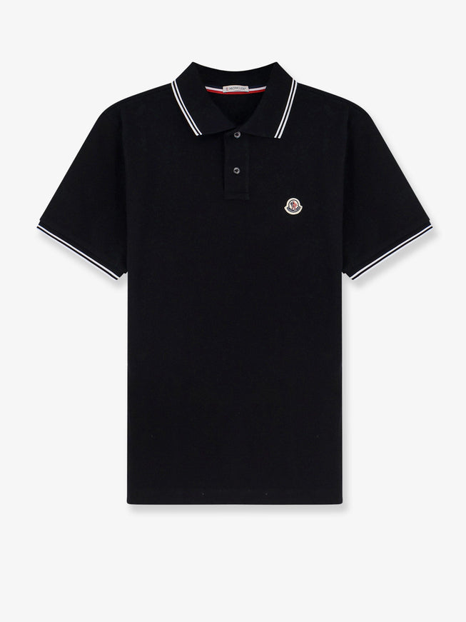 Moncler Cotton Polo Shirt Nero