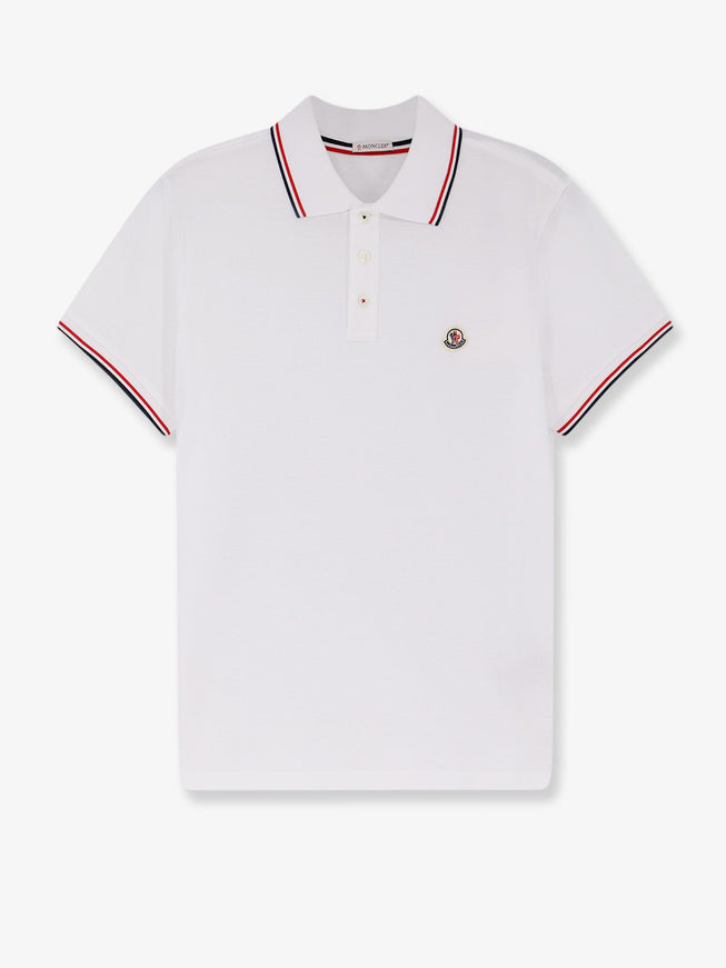 Moncler Cotton Polo Shirt Bianco