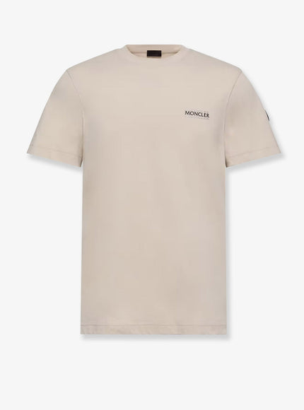 Moncler Organic Cotton T-Shirt Beige