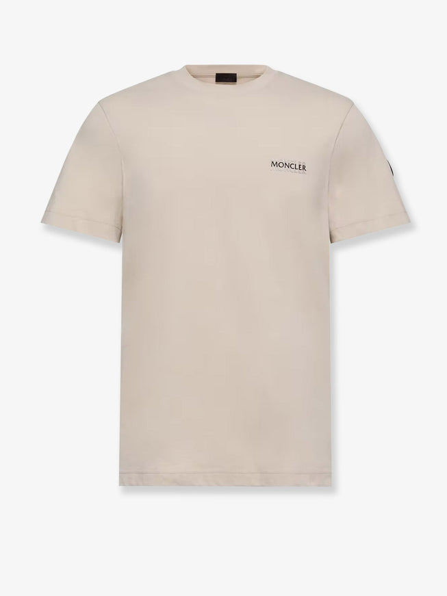 Moncler Organic Cotton T-Shirt Beige
