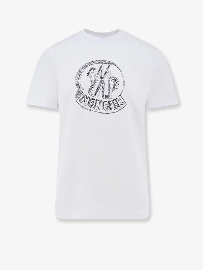 Moncler Cotton T-Shirt Bianco