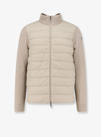 Moncler Wool Blend Padded Jacket Avorio