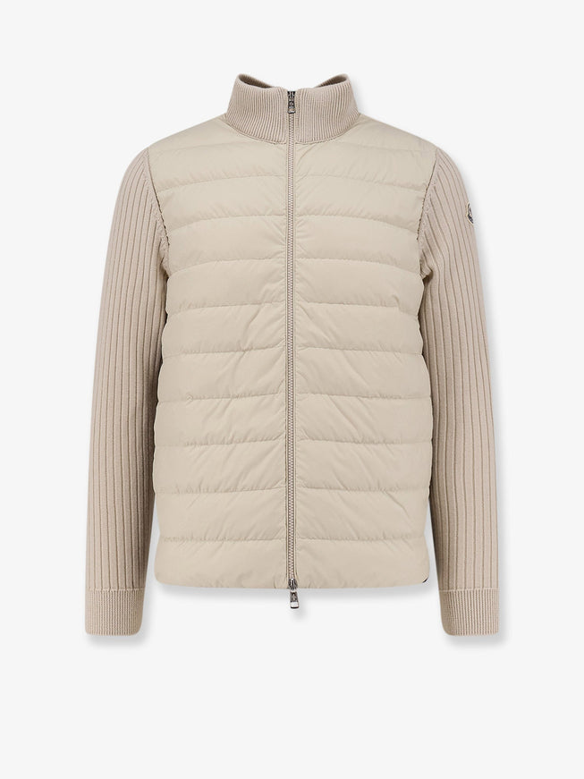 Moncler Wool Blend Padded Jacket Avorio