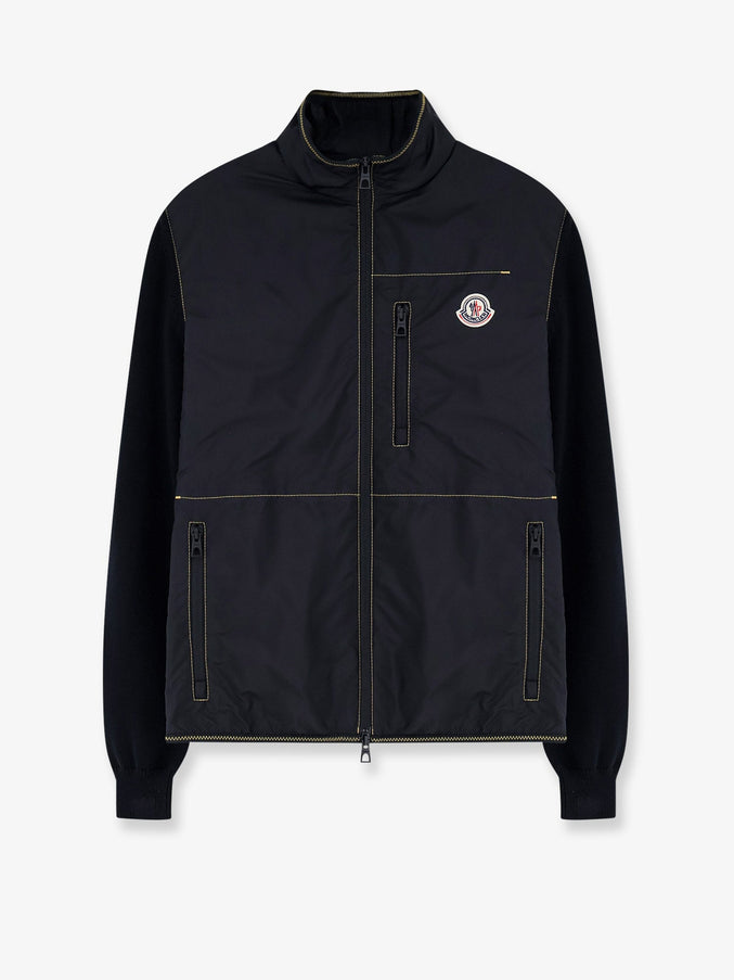 Moncler Nylon Jacket With Cotton Inserts M Nero