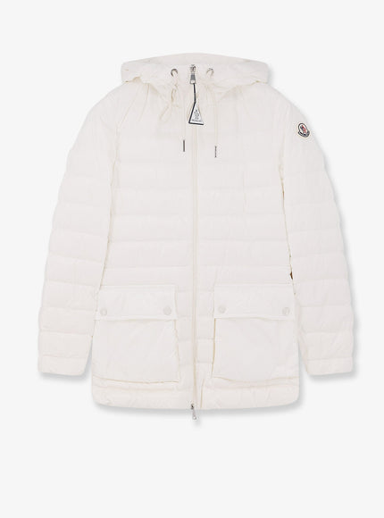 Moncler Jasmin Hooded Down Jacket Bianco