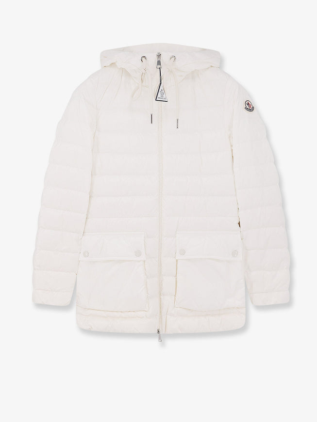 Moncler Jasmin Hooded Down Jacket Bianco