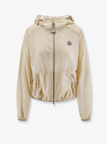 Moncler Edasic Jacket With Elastic Profiles Bianco