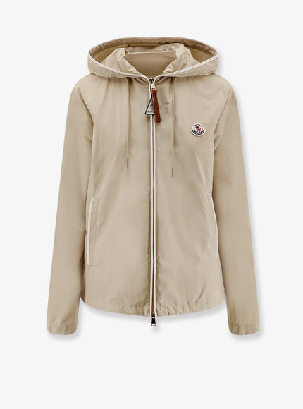 Moncler Sarracenia Jacket With Contrasting Profiles Beige