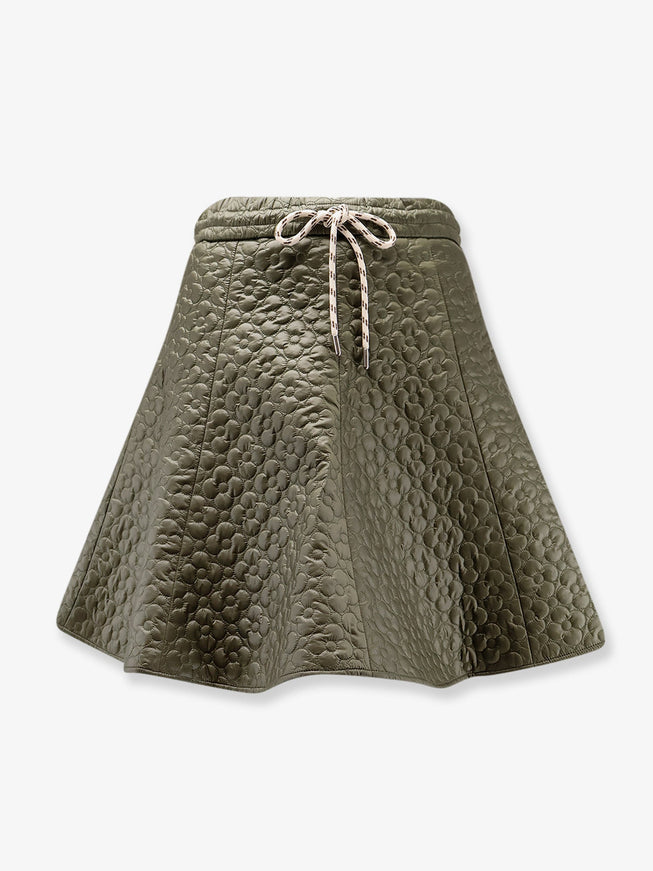 Moncler Quilted Nylon Skirt Verde