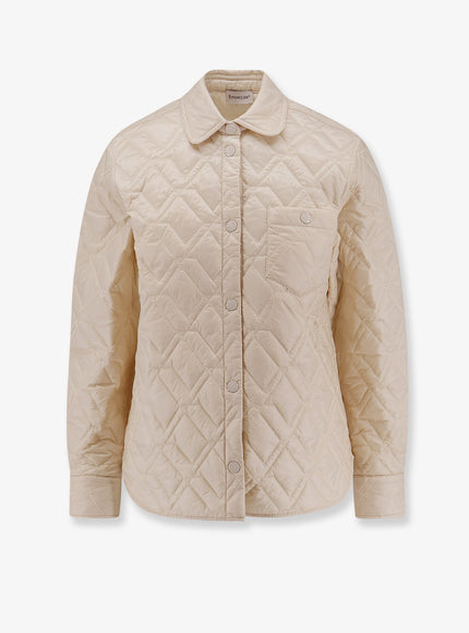 Moncler Quilted Shirt Jacket Avorio
