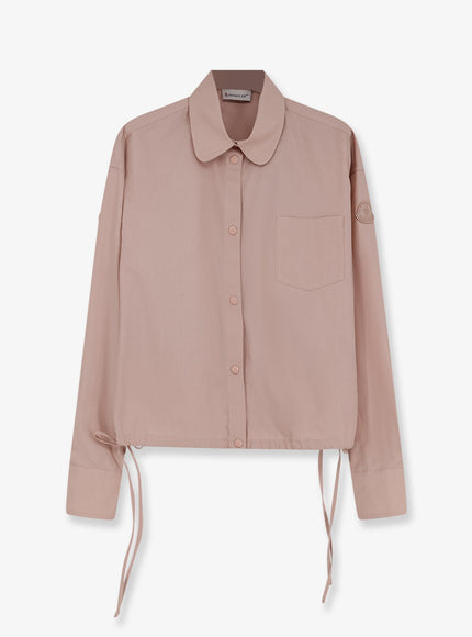 Moncler Cotton Shirt With Drawstring Rosa