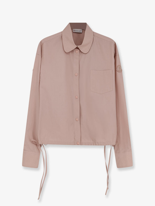 Moncler Cotton Shirt With Drawstring Rosa