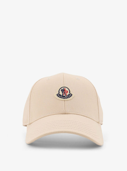 Moncler Cotton Baseball Hat Uni Avorio