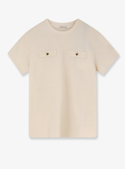 Moncler Cotton T-Shirt Bianco