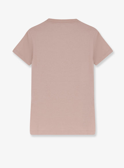 Moncler Cotton T-Shirt With Flocked Logo On The Front