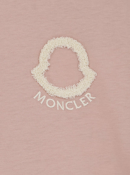 Moncler Cotton T-Shirt With Flocked Logo On The Front