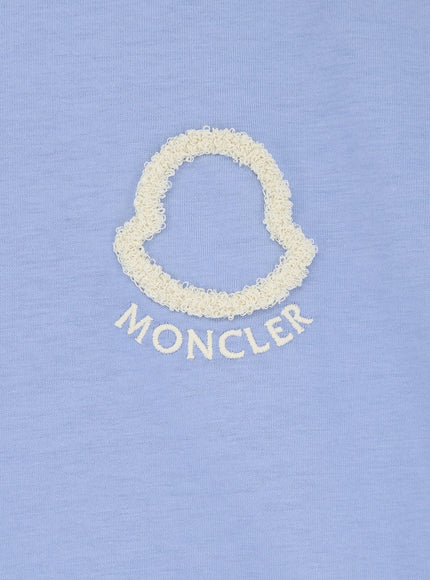 Moncler Cotton T-Shirt With Flocked Logo On The Front