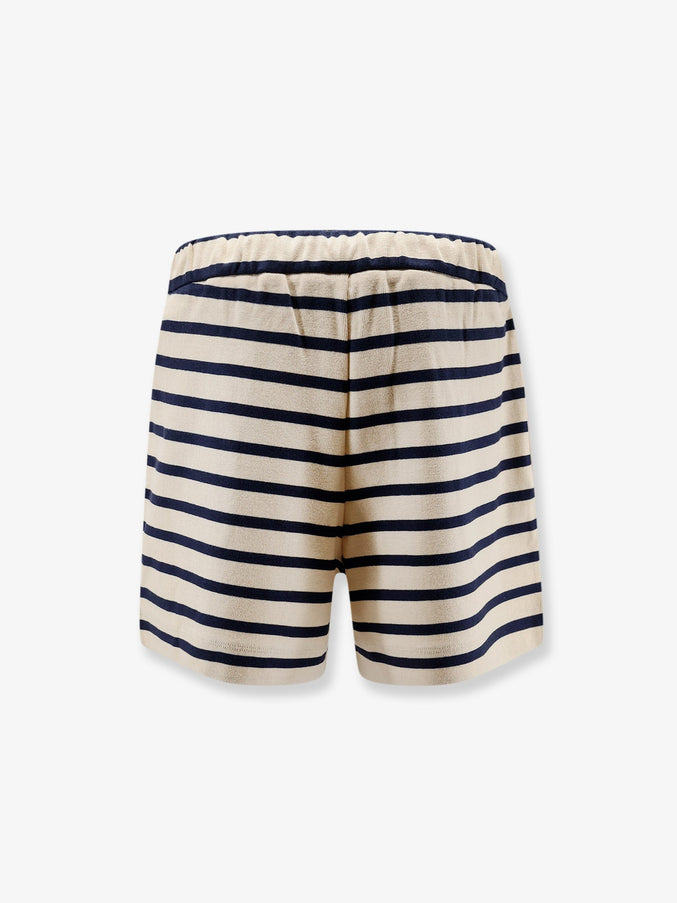 Moncler Cotton Shorts With Striped Pattern