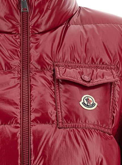 Moncler Down Jacket With Virgin Wool Inserts