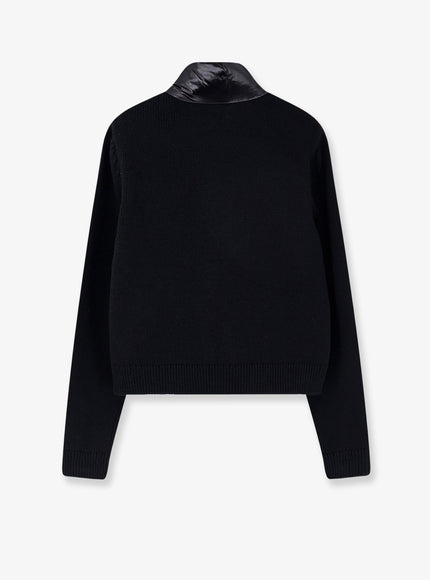 Moncler Down Jacket With Virgin Wool Inserts