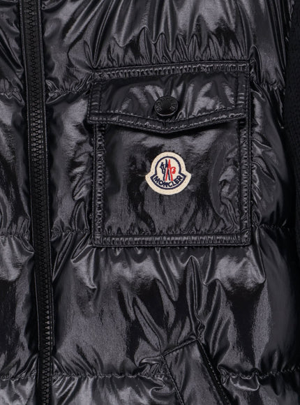 Moncler Down Jacket With Virgin Wool Inserts