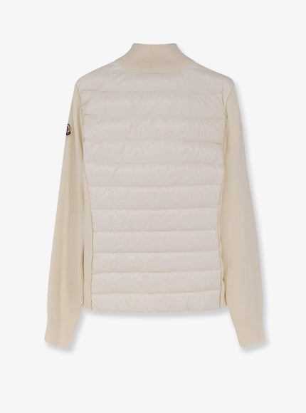 Moncler Cardigan/Down Jacket Wit Iconic Patch