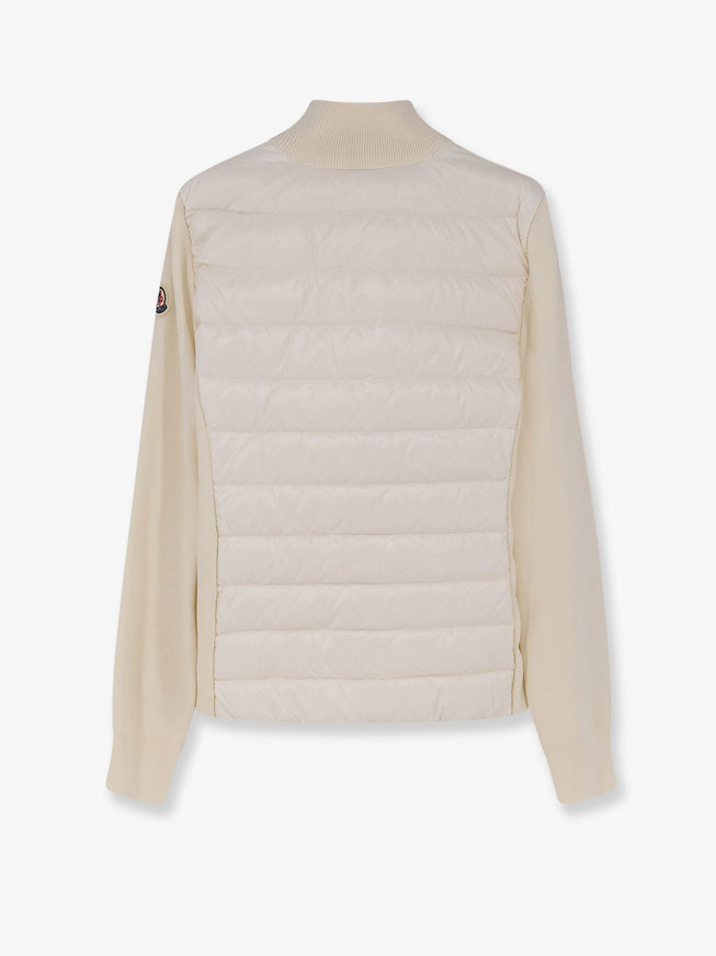 Moncler Cardigan/Down Jacket Wit Iconic Patch