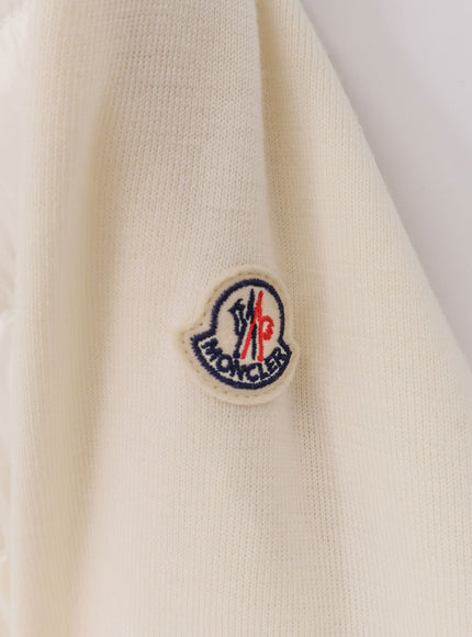 Moncler Cardigan/Down Jacket Wit Iconic Patch