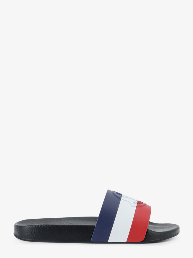 Moncler Basile Rubber Sandals With Front Logo Patch Multicolor