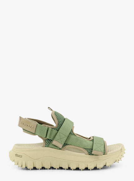Moncler Trailgrip Vela Cordura Mesh And Rubber Sandals Verde
