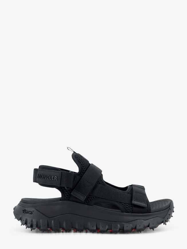 Moncler Trailgrip Vela Cordura Mesh And Rubber Sandals Nero