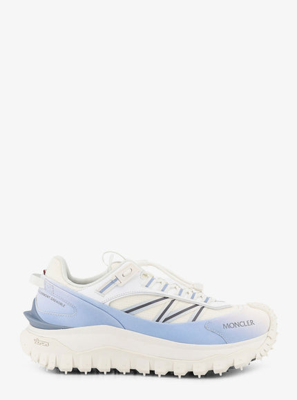 Moncler Trailgrip Sneakers In Technical Fabric And Mesh With Side Lettering Logo Bianco