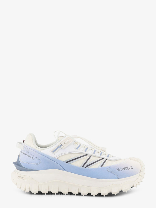 Moncler Trailgrip Sneakers In Technical Fabric And Mesh With Side Lettering Logo Bianco