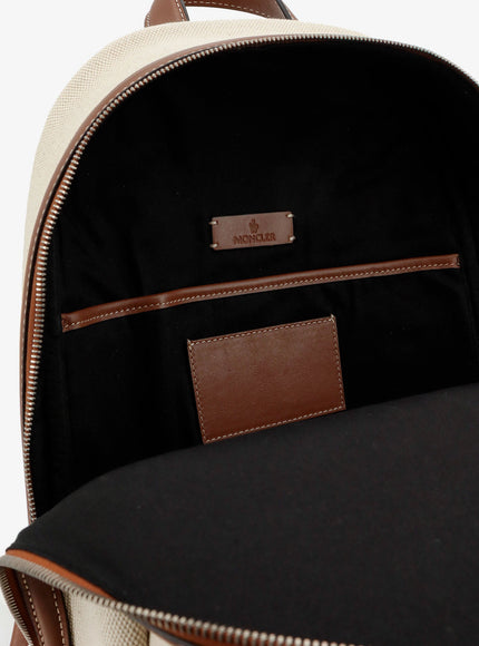 Moncler Carlo Canvas Backpack With Embossed Moncler Logo