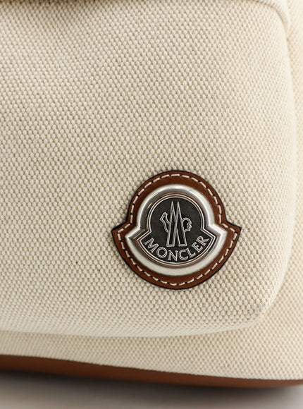 Moncler Carlo Canvas Backpack With Embossed Moncler Logo