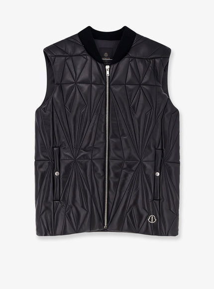Moncler + Rick Owens Geocamo Flight Leather Vest Black