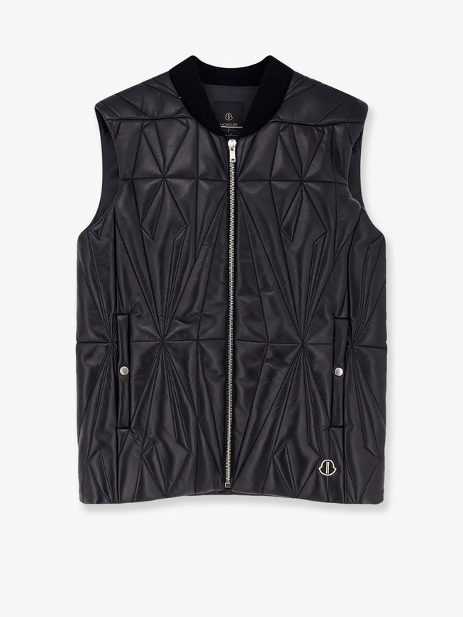 Moncler + Rick Owens Geocamo Flight Leather Vest Black