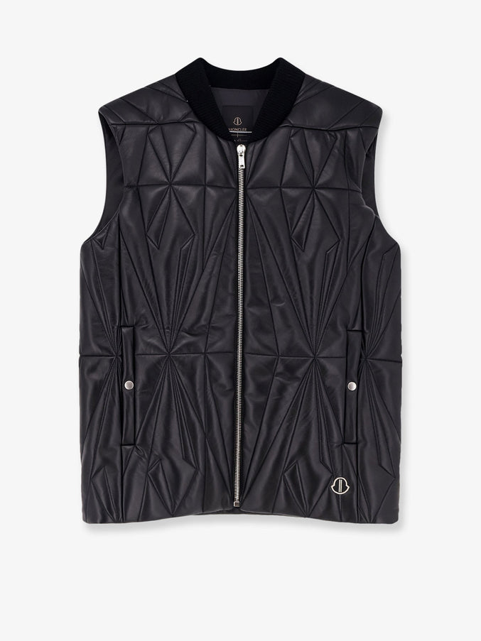 Moncler + Rick Owens Geocamo Flight Leather Vest Black