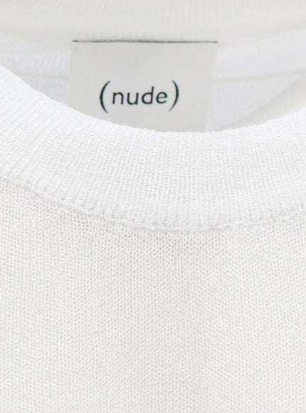 Nude Cotton Blend T-Shirt