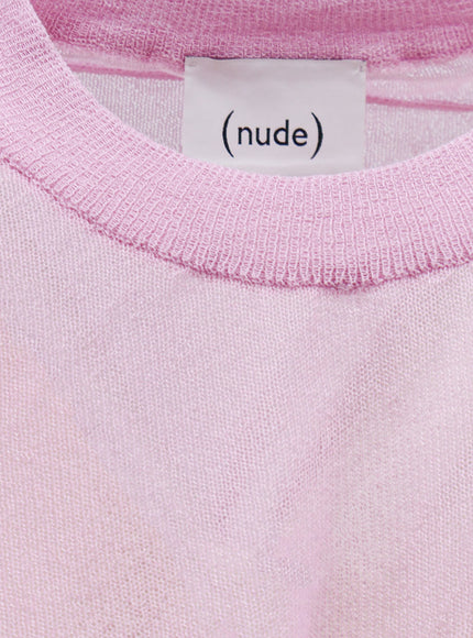 Nude Cotton Blend T-Shirt