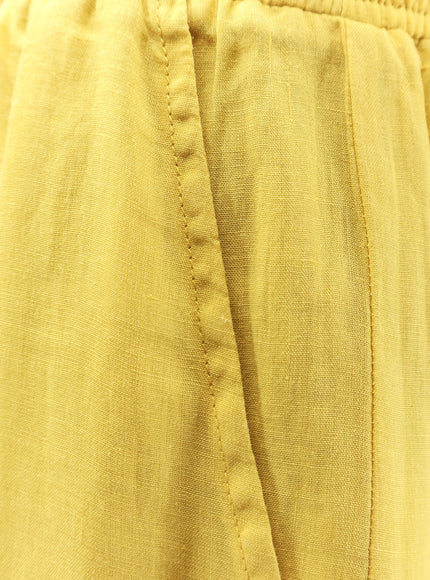 Nude Linen Blend Trousers