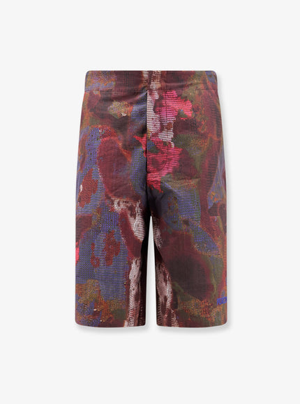 Oamc Peacemaker Vapor Cotton Bermuda Shorts Ash All Over Print