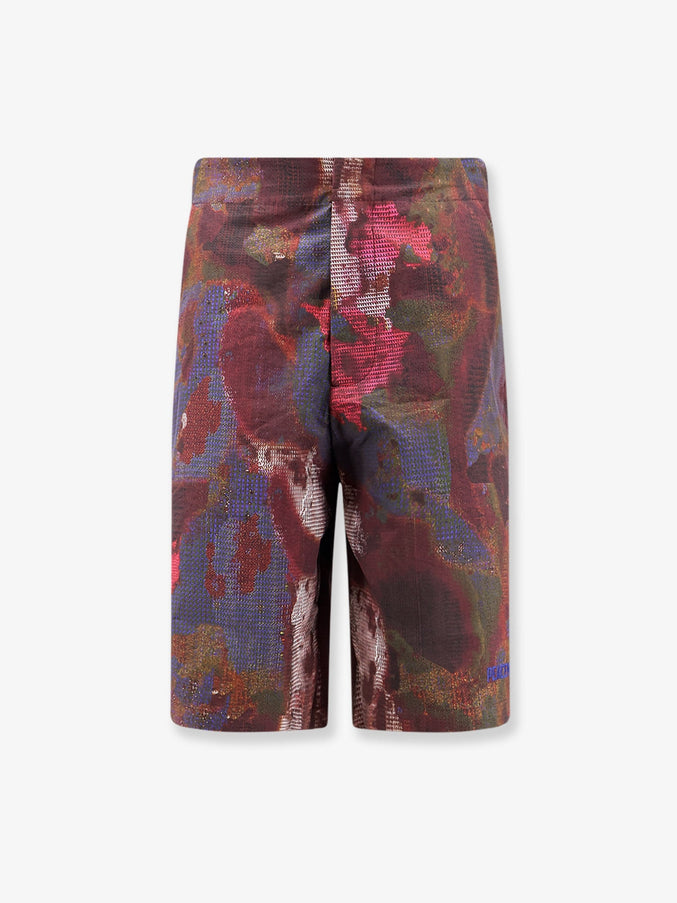 Oamc Peacemaker Vapor Cotton Bermuda Shorts Ash All Over Print